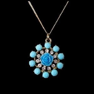 Vintage Gold Rose Necklace